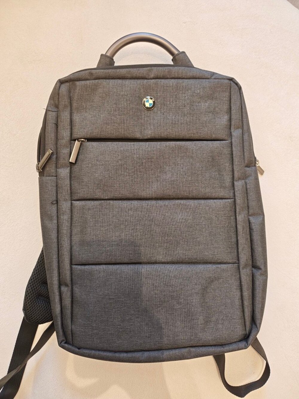 BMW Grey Backpack Laptop Bag Brand New
